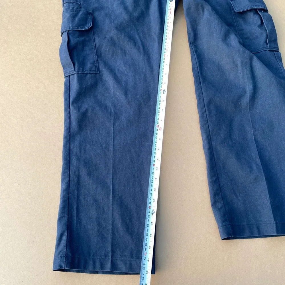 Dickies Cargo Pants Mens 42 Navy Blue Workwear Flex Regular Straight WP595DN